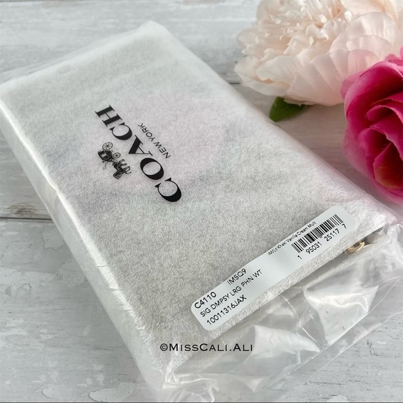 NWT COACH Dempsey Large Phone Wallet Signature Jacquard With Stripe & Patch - Picture 8 of 16